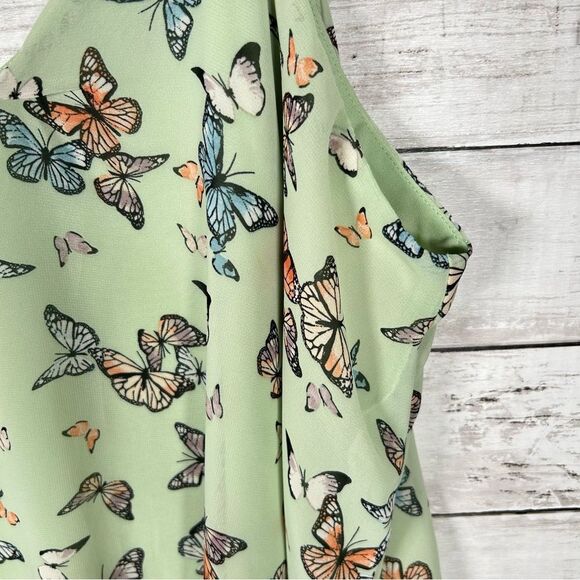 Torrid Sophie Swing Cami Tank Mint Butterflies Sz O/12 L - Picture 3 of 7